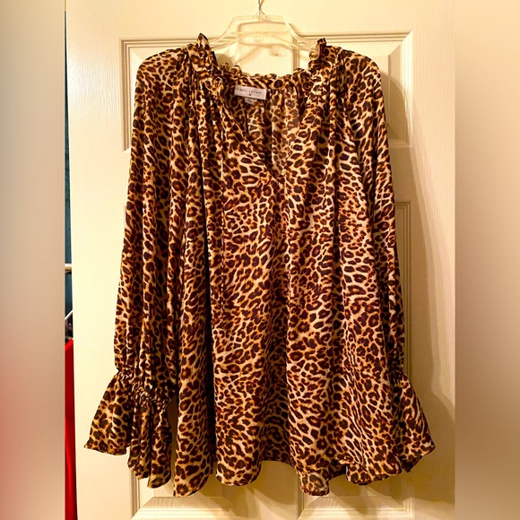 Target X Nili Lotan leopard print peasant blouse - Picture 1 of 5